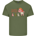 Daddys Princess Funny Unicorn Teddy Bear Mens Cotton T-Shirt Tee Top Military Green