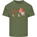 Daddys Princess Funny Unicorn Teddy Bear Mens Cotton T-Shirt Tee Top Military Green