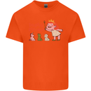 Daddys Princess Funny Unicorn Teddy Bear Mens Cotton T-Shirt Tee Top Orange