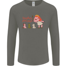 Daddys Princess Funny Unicorn Teddy Bear Mens Long Sleeve T-Shirt Charcoal