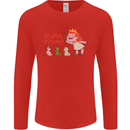 Daddys Princess Funny Unicorn Teddy Bear Mens Long Sleeve T-Shirt Red