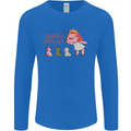 Daddys Princess Funny Unicorn Teddy Bear Mens Long Sleeve T-Shirt Royal Blue