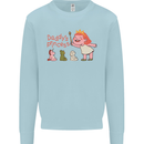 Daddys Princess Funny Unicorn Teddy Bear Mens Sweatshirt Jumper Light Blue