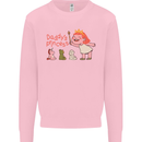 Daddys Princess Funny Unicorn Teddy Bear Mens Sweatshirt Jumper Light Pink