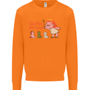 Daddys Princess Funny Unicorn Teddy Bear Mens Sweatshirt Jumper Orange
