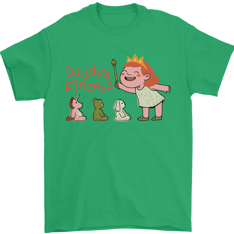Daddys Princess Funny Unicorn Teddy Bear Mens T-Shirt 100% Cotton Irish Green