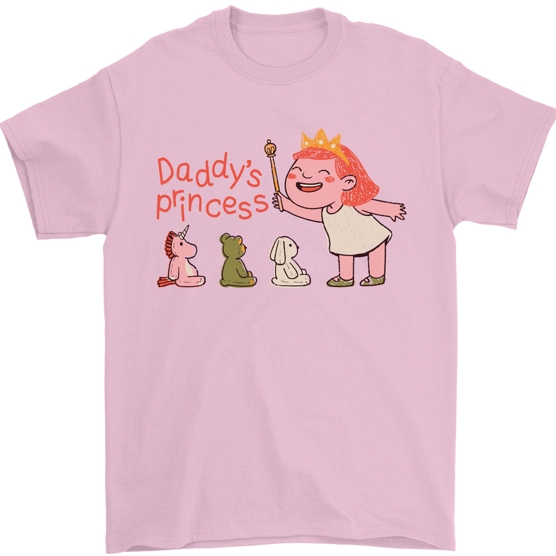 Daddys Princess Funny Unicorn Teddy Bear Mens T-Shirt 100% Cotton Light Pink