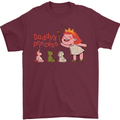 Daddys Princess Funny Unicorn Teddy Bear Mens T-Shirt 100% Cotton Maroon