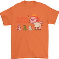 Daddys Princess Funny Unicorn Teddy Bear Mens T-Shirt 100% Cotton Orange