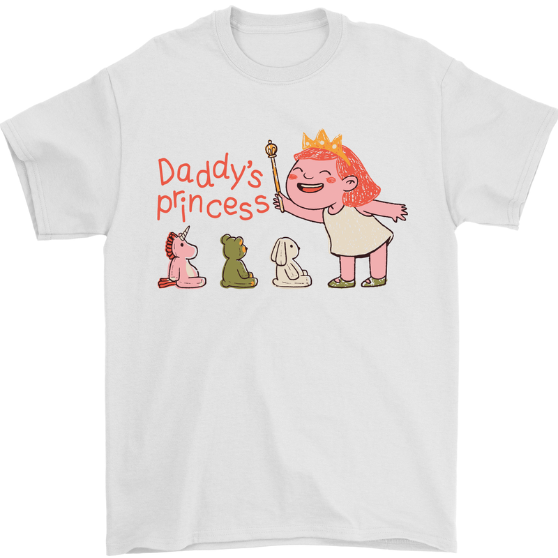Daddys Princess Funny Unicorn Teddy Bear Mens T-Shirt 100% Cotton White