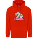 Dadicorn Funny Fathers Day Unicorn Childrens Kids Hoodie Bright Red
