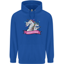 Dadicorn Funny Fathers Day Unicorn Childrens Kids Hoodie Royal Blue