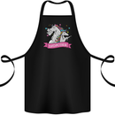Dadicorn Funny Fathers Day Unicorn Cotton Apron 100% Organic Black
