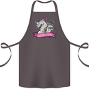 Dadicorn Funny Fathers Day Unicorn Cotton Apron 100% Organic Dark Grey