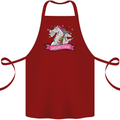 Dadicorn Funny Fathers Day Unicorn Cotton Apron 100% Organic Maroon