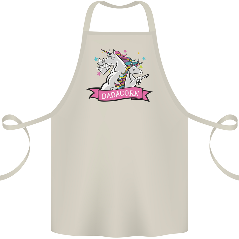 Dadicorn Funny Fathers Day Unicorn Cotton Apron 100% Organic Natural