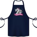 Dadicorn Funny Fathers Day Unicorn Cotton Apron 100% Organic Navy Blue