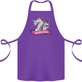 Dadicorn Funny Fathers Day Unicorn Cotton Apron 100% Organic Purple