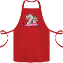 Dadicorn Funny Fathers Day Unicorn Cotton Apron 100% Organic Red