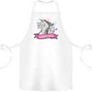 Dadicorn Funny Fathers Day Unicorn Cotton Apron 100% Organic White