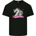 Dadicorn Funny Fathers Day Unicorn Kids T-Shirt Childrens Black