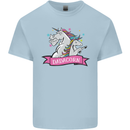 Dadicorn Funny Fathers Day Unicorn Kids T-Shirt Childrens Light Blue