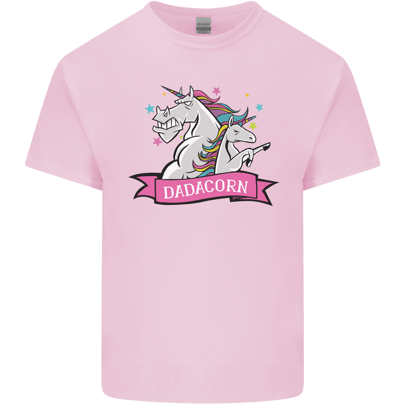 Dadicorn Funny Fathers Day Unicorn Kids T-Shirt Childrens Light Pink