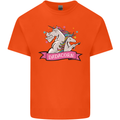 Dadicorn Funny Fathers Day Unicorn Kids T-Shirt Childrens Orange