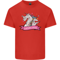 Dadicorn Funny Fathers Day Unicorn Kids T-Shirt Childrens Red