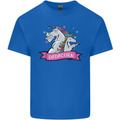 Dadicorn Funny Fathers Day Unicorn Kids T-Shirt Childrens Royal Blue