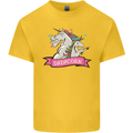 Dadicorn Funny Fathers Day Unicorn Kids T-Shirt Childrens Yellow