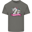 Dadicorn Funny Fathers Day Unicorn Mens Cotton T-Shirt Tee Top Charcoal