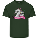Dadicorn Funny Fathers Day Unicorn Mens Cotton T-Shirt Tee Top Forest Green