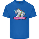 Dadicorn Funny Fathers Day Unicorn Mens Cotton T-Shirt Tee Top Royal Blue