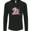 Dadicorn Funny Fathers Day Unicorn Mens Long Sleeve T-Shirt Black