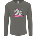 Dadicorn Funny Fathers Day Unicorn Mens Long Sleeve T-Shirt Charcoal