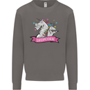 Dadicorn Funny Fathers Day Unicorn Mens Sweatshirt Jumper Charcoal