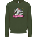 Dadicorn Funny Fathers Day Unicorn Mens Sweatshirt Jumper Forest Green