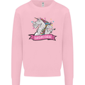 Dadicorn Funny Fathers Day Unicorn Mens Sweatshirt Jumper Light Pink