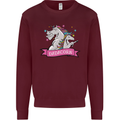 Dadicorn Funny Fathers Day Unicorn Mens Sweatshirt Jumper Maroon