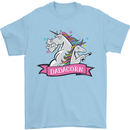 Dadicorn Funny Fathers Day Unicorn Mens T-Shirt 100% Cotton Light Blue