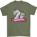 Dadicorn Funny Fathers Day Unicorn Mens T-Shirt 100% Cotton Military Green