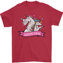 Dadicorn Funny Fathers Day Unicorn Mens T-Shirt 100% Cotton Red