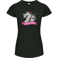 Dadicorn Funny Fathers Day Unicorn Womens Petite Cut T-Shirt Black