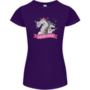 Dadicorn Funny Fathers Day Unicorn Womens Petite Cut T-Shirt Purple