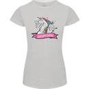 Dadicorn Funny Fathers Day Unicorn Womens Petite Cut T-Shirt Sports Grey
