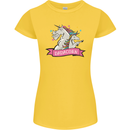 Dadicorn Funny Fathers Day Unicorn Womens Petite Cut T-Shirt Yellow