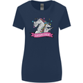 Dadicorn Funny Fathers Day Unicorn Womens Wider Cut T-Shirt Navy Blue