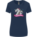 Dadicorn Funny Fathers Day Unicorn Womens Wider Cut T-Shirt Navy Blue