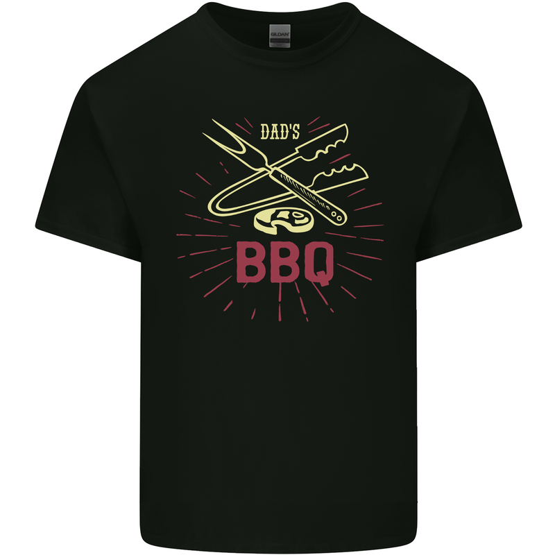 Dads BBQ Fathers Day Grill Mens Cotton T-Shirt Tee Top Black
